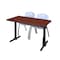 Cain Rectangle Tables > Training Tables > Cain Training Table & Chair Sets, 48 W, 24 L, 29 H, Cherry MTRCT4824CH47GY - alternate 1
